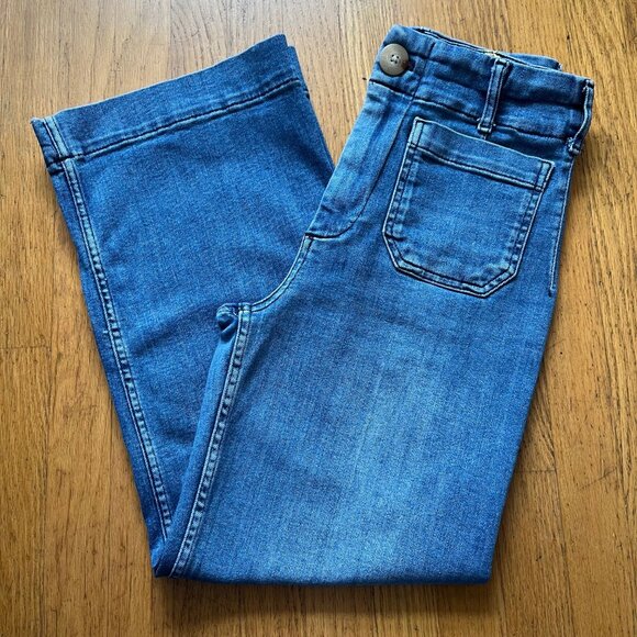 Anthropologie The Colette Crop High-Rise Wide Leg Jeans by Maeve | Size 26 - Picture 6 of 8